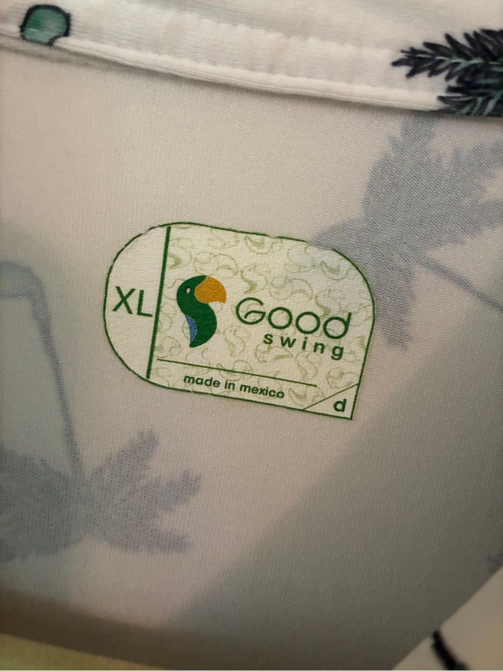 ✨ Good Swing 'Knight's Paradise' Palm Tree Golf Polo White XL ✨ - Picture 6 of 6